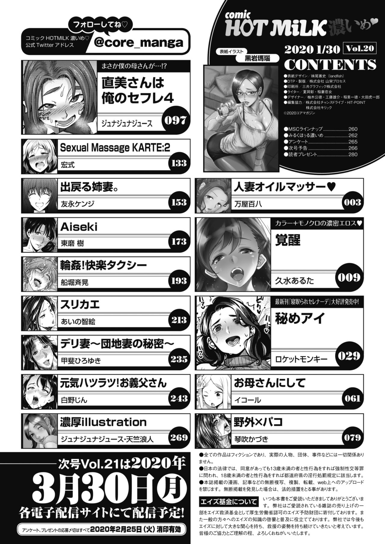 COMIC HOTMiLK Koime Vol. 20 page 3 full