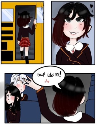 RWBY White Rose on the bus cover