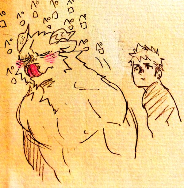 興奮するとケモ人外になっちゃうマッチョと恋愛する漫画の落書き詰め page 10 full