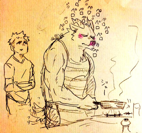 興奮するとケモ人外になっちゃうマッチョと恋愛する漫画の落書き詰め page 9 full