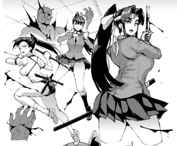 黒髪ポニテツリ目JK退魔部ラクガキ 5, 6 cover