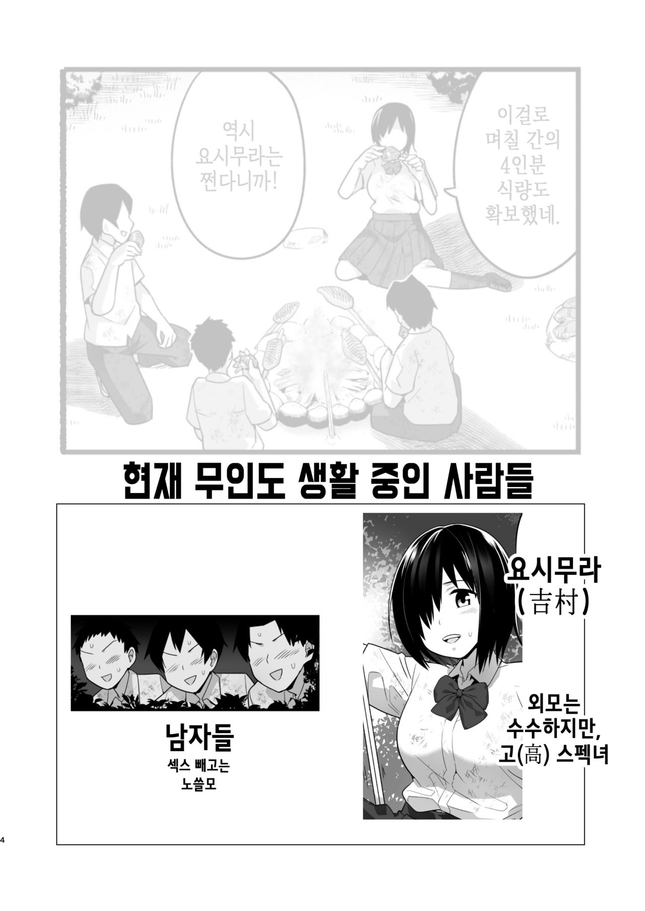 Mujintou Kimeseku Kairaku Ochi... Nai JK! Choroi yo Yoshimura-san 5-wa | 무인도 약물 섹스 쾌락에 타락...하지 않아 JK! 너무 쉬워 요시무라 5화 page 3 full