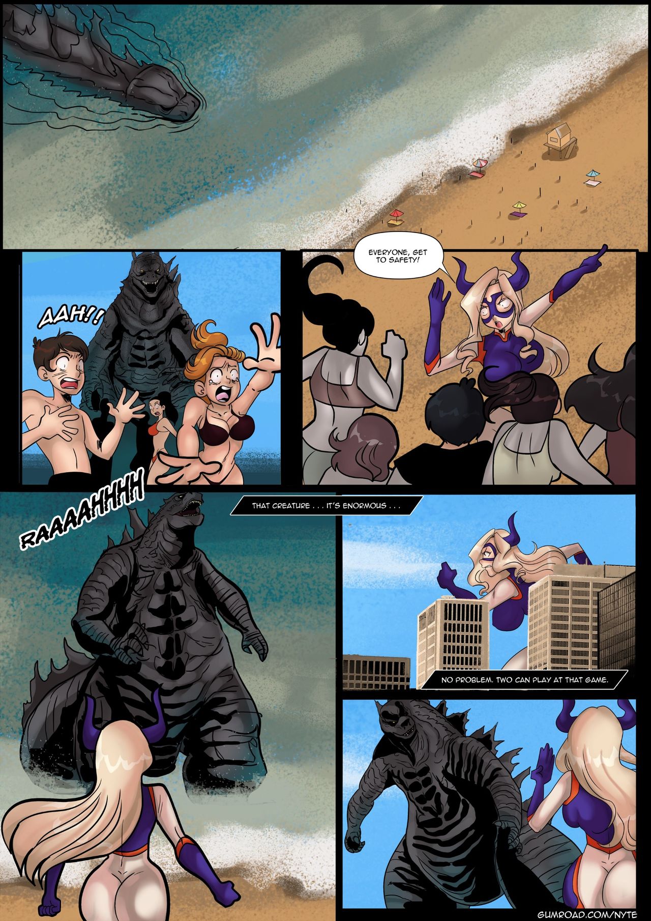 Mt. Lady VS Godzilla page 2 full
