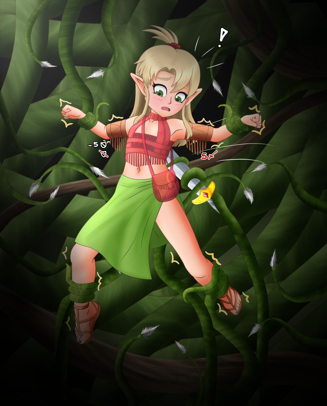 Elaria Caught in Vines page 6 full