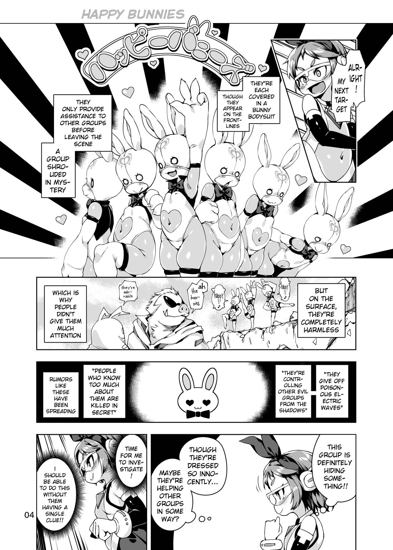 Happy Bunnys e Sennyuu! -Inran Ero Usagi-ka Suit- page 4 full