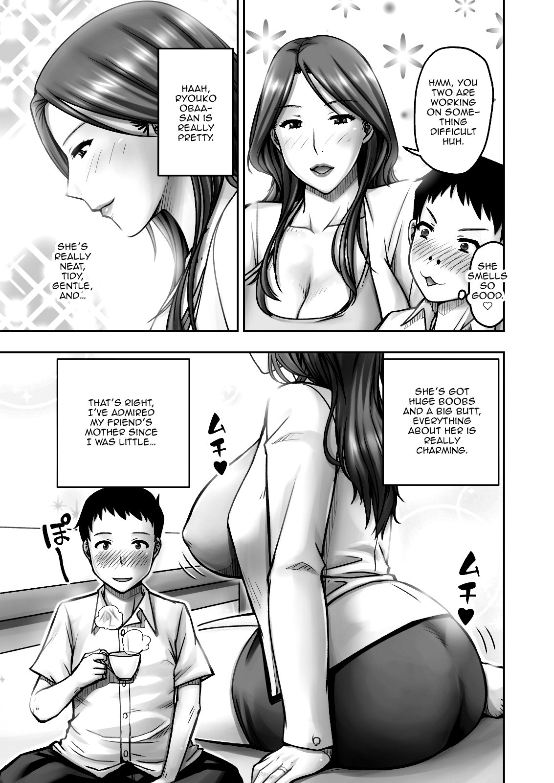 Akogare no Tomodachi no Okaa-san ni Itazura Shitara Gyaku ni Oishiku Taberareta | I Tried Playing a Prank On My Friend's Mom And Ended Up Being The One Pursued page 4 full