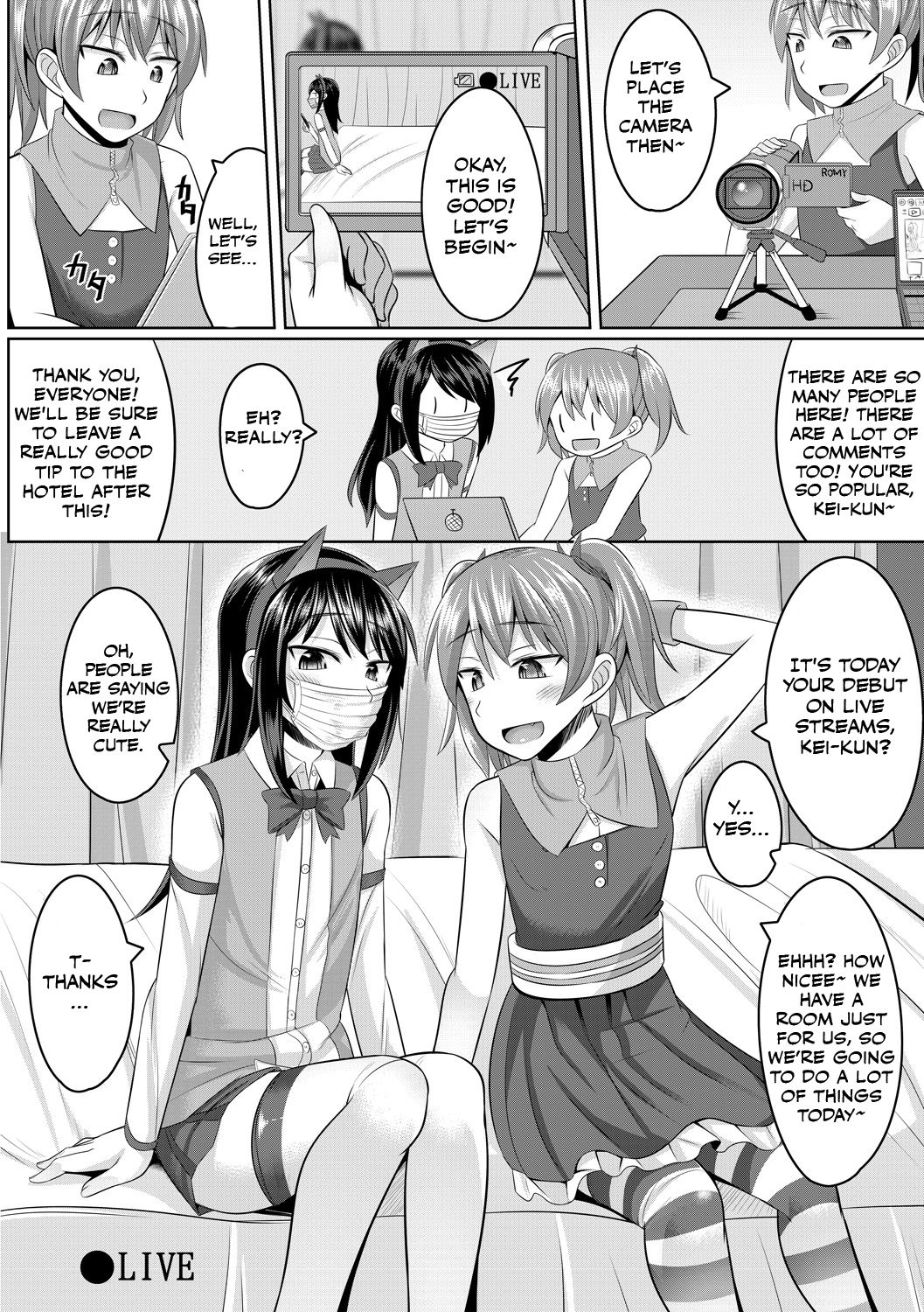 Cosplay Otokonoko-tachi ~ Ushiro no Ana ni Iretai Kankei Ch. 1 Mio-chan no Josou Cos H Haishin Beya page 4 full
