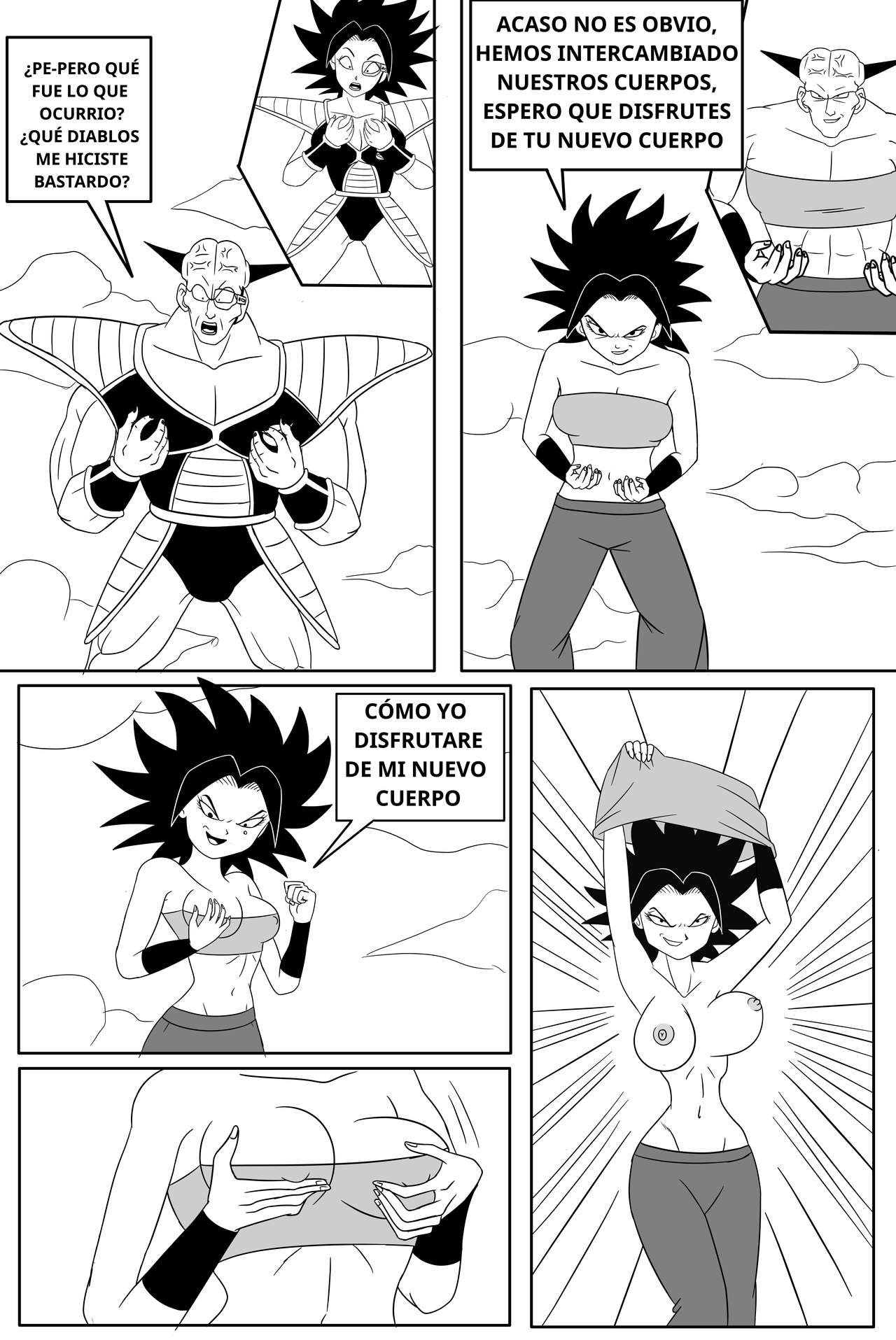 Que pasaría si... Ginyu vs Caulifla page 4 full