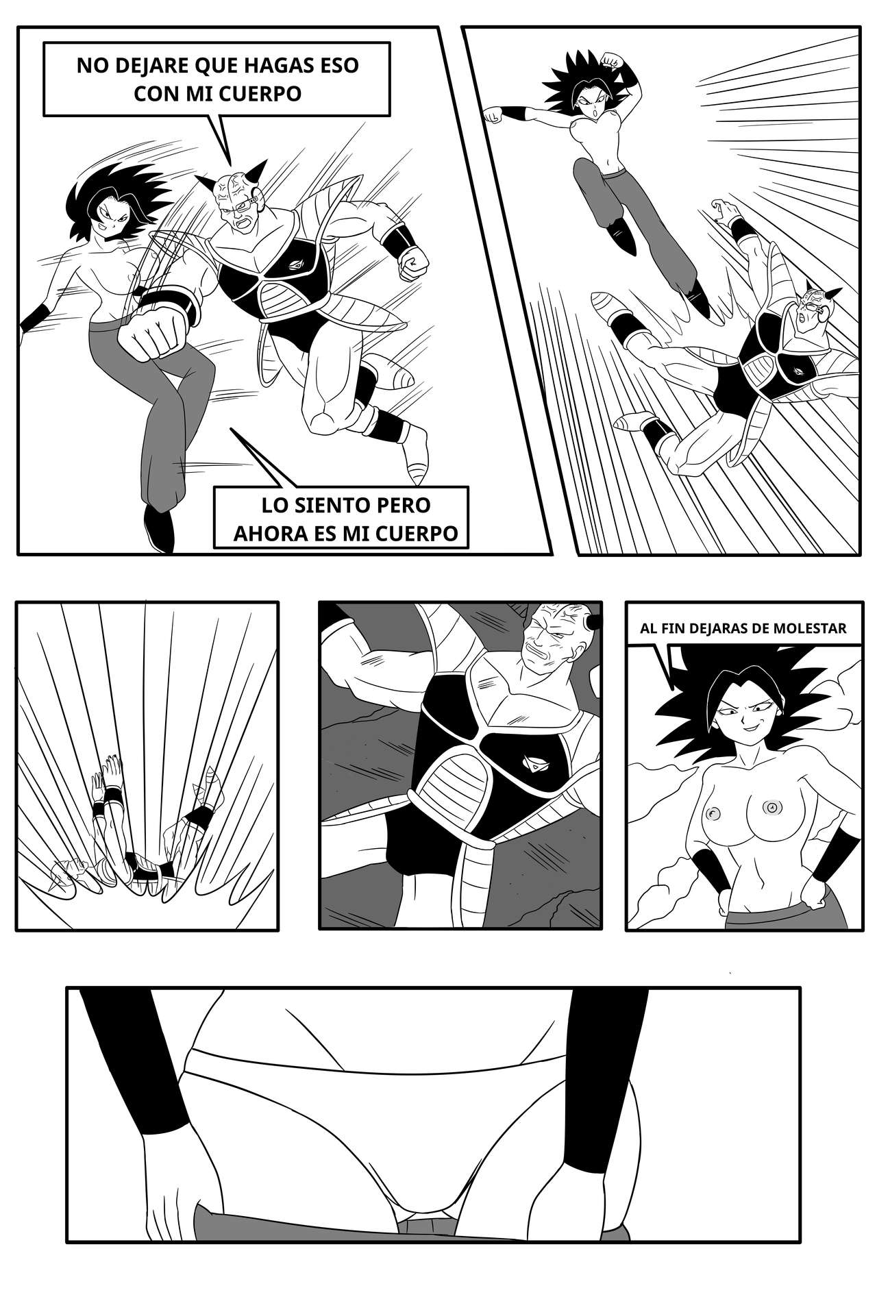Que pasaría si... Ginyu vs Caulifla page 5 full