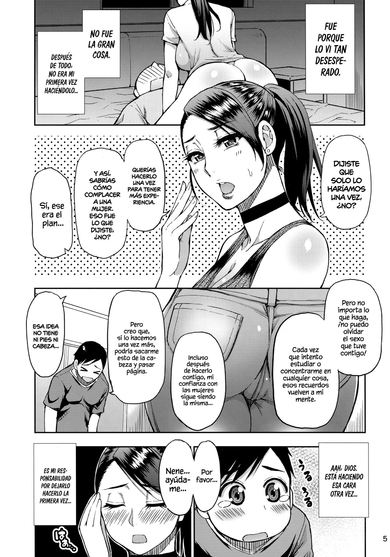 Motoyan Hitozuma Jukujo no Oba-san ni Seishori o Onegai shita. | Le pedí orientación sexual a una antigua delincuente madura casada. page 4 full