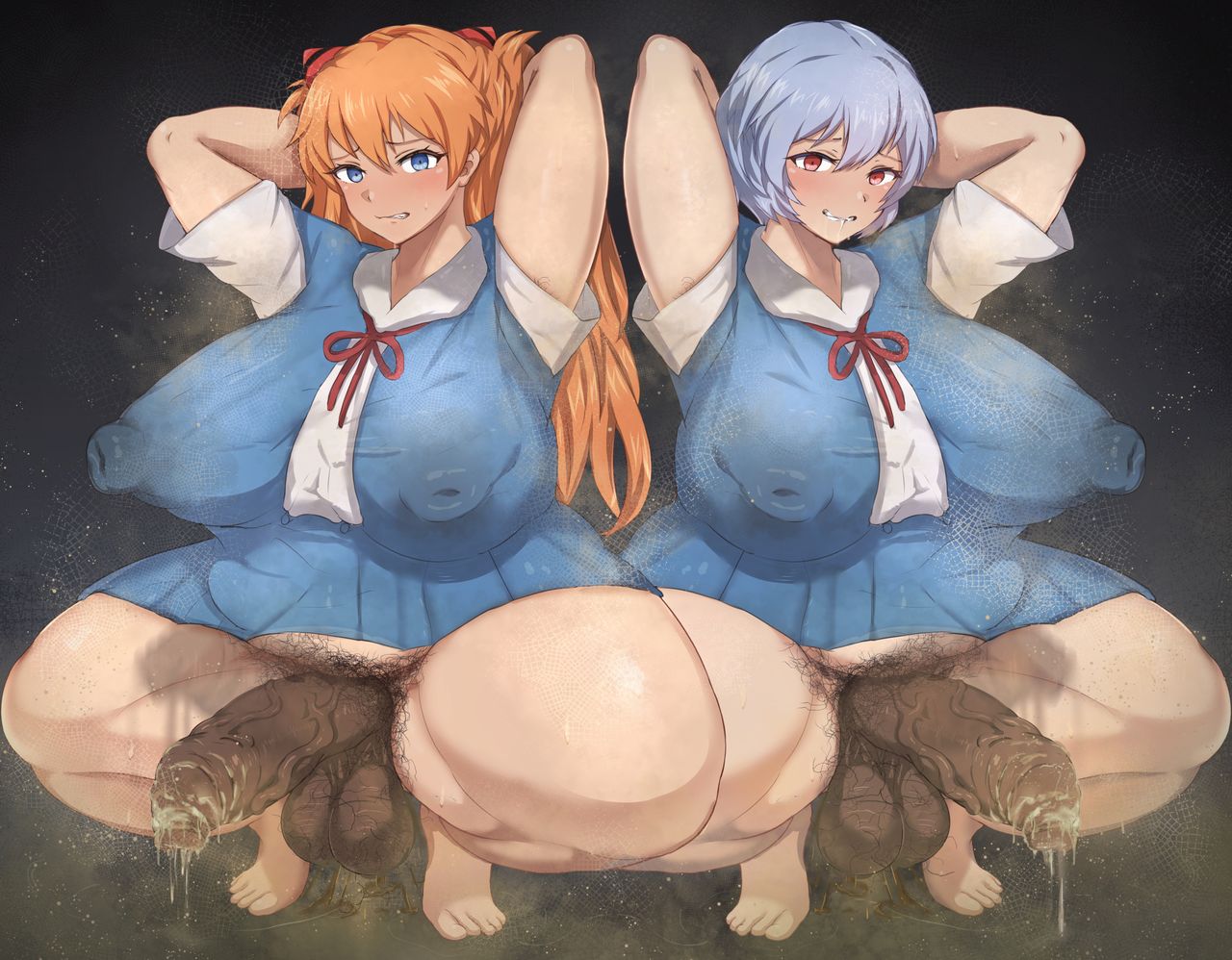 Neon Genesis Evangelion: Asuka &amp; Rei- Stinky FuckPig Corruption page 2 full