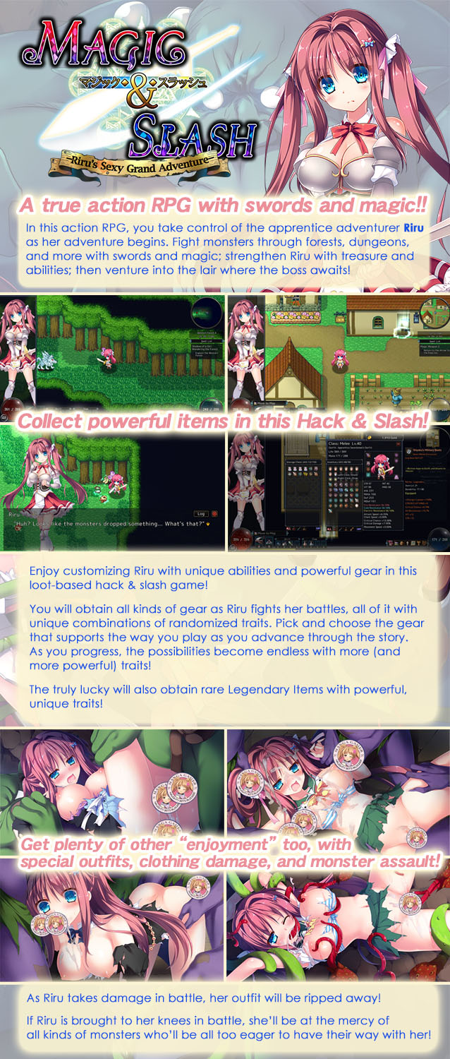 Magic &amp; Slash -Minarai Boukensha Lille no H na Daibouken- | Magic &amp; Slash -Riru's Sexy Grand Adventure- page 2 full