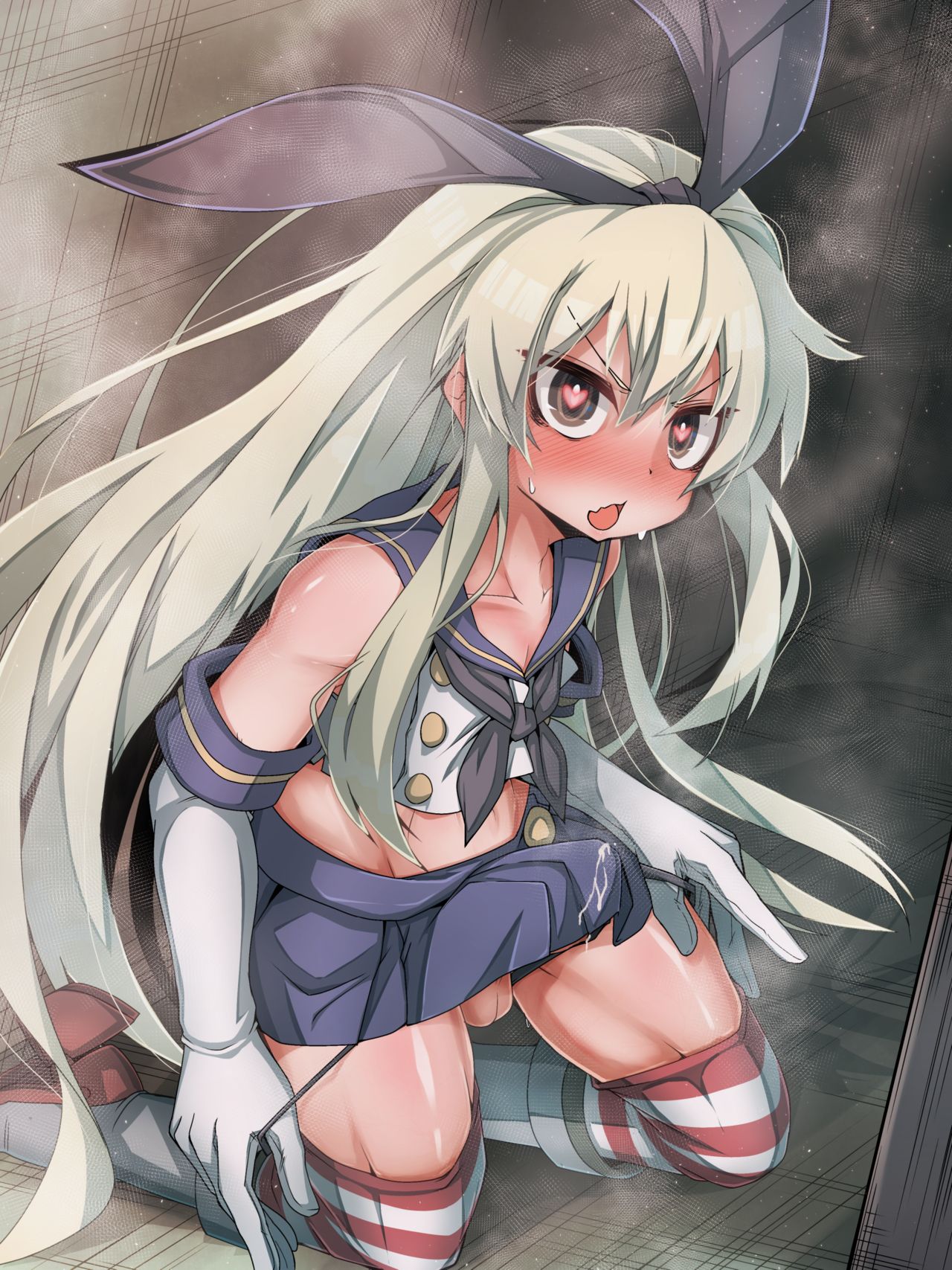 Kaijou no Toilet ga Kondeta node Barenai You ni Monokage de Kossori Shiyou to Shitetara, Gaman Dekizu ni Monokage de Shiyou to Kakekonde Kita Shasei Sunzen Muramura Bokki Oji-san ni Guuzen Mitsukatte shimai Zettai Zetsumei no Shimakaze-kun Cosp page 3 full