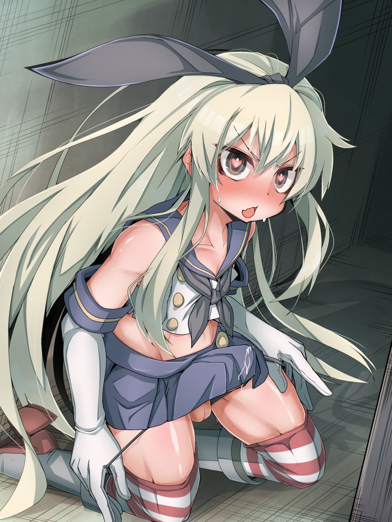 Kaijou no Toilet ga Kondeta node Barenai You ni Monokage de Kossori Shiyou to Shitetara, Gaman Dekizu ni Monokage de Shiyou to Kakekonde Kita Shasei Sunzen Muramura Bokki Oji-san ni Guuzen Mitsukatte shimai Zettai Zetsumei no Shimakaze-kun Cosp page 5 full