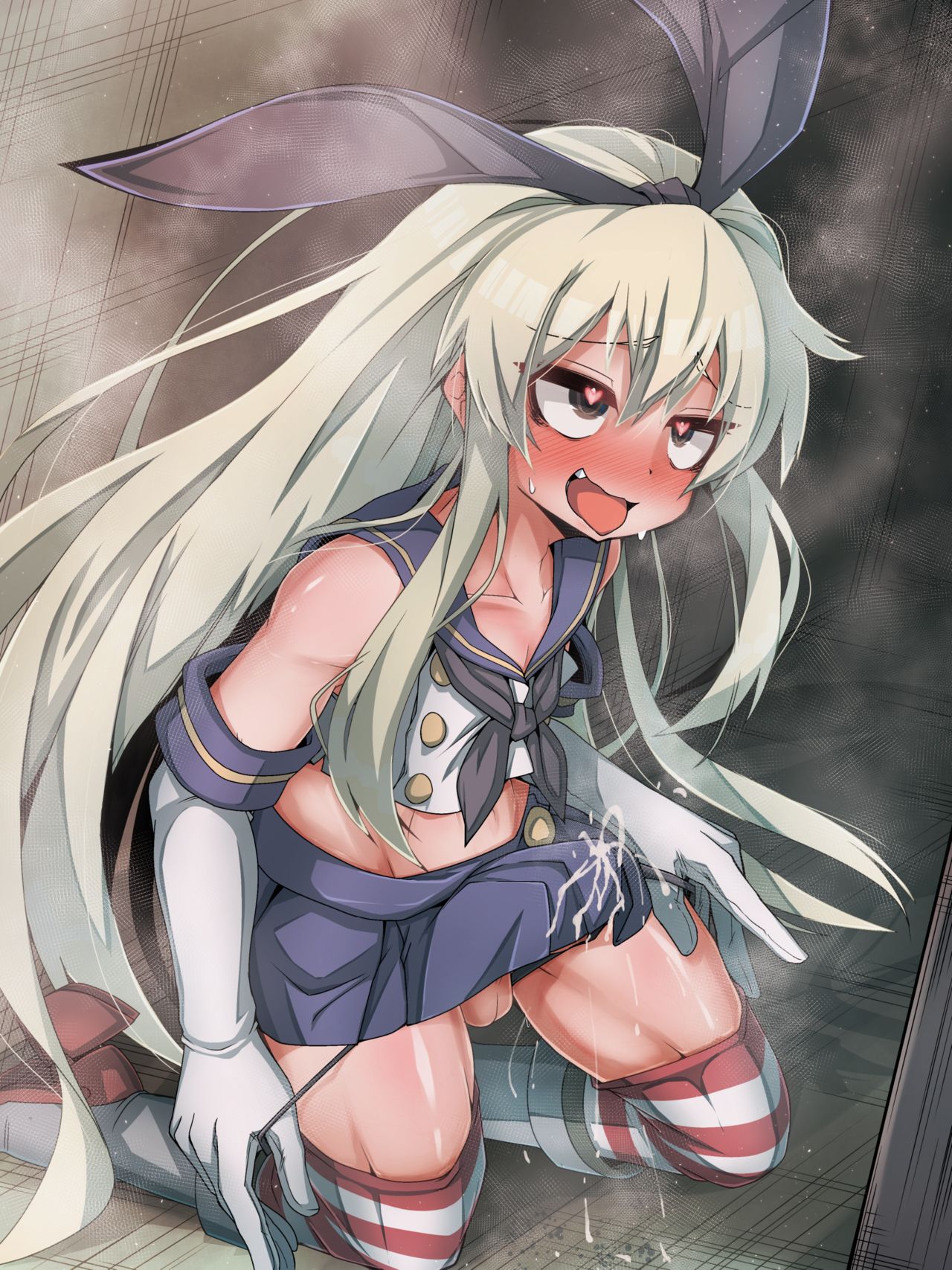 Kaijou no Toilet ga Kondeta node Barenai You ni Monokage de Kossori Shiyou to Shitetara, Gaman Dekizu ni Monokage de Shiyou to Kakekonde Kita Shasei Sunzen Muramura Bokki Oji-san ni Guuzen Mitsukatte shimai Zettai Zetsumei no Shimakaze-kun Cosp page 9 full