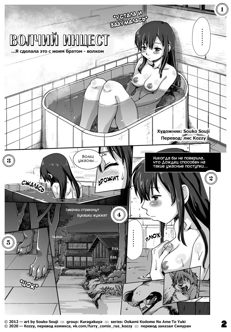 Ookami Kodomo no Kinshinkan ~Watashi wa Ookami no Otouto ni Okasaremashita | Волчий инцест ...Я сделала это с моим братом - волком page 3 full