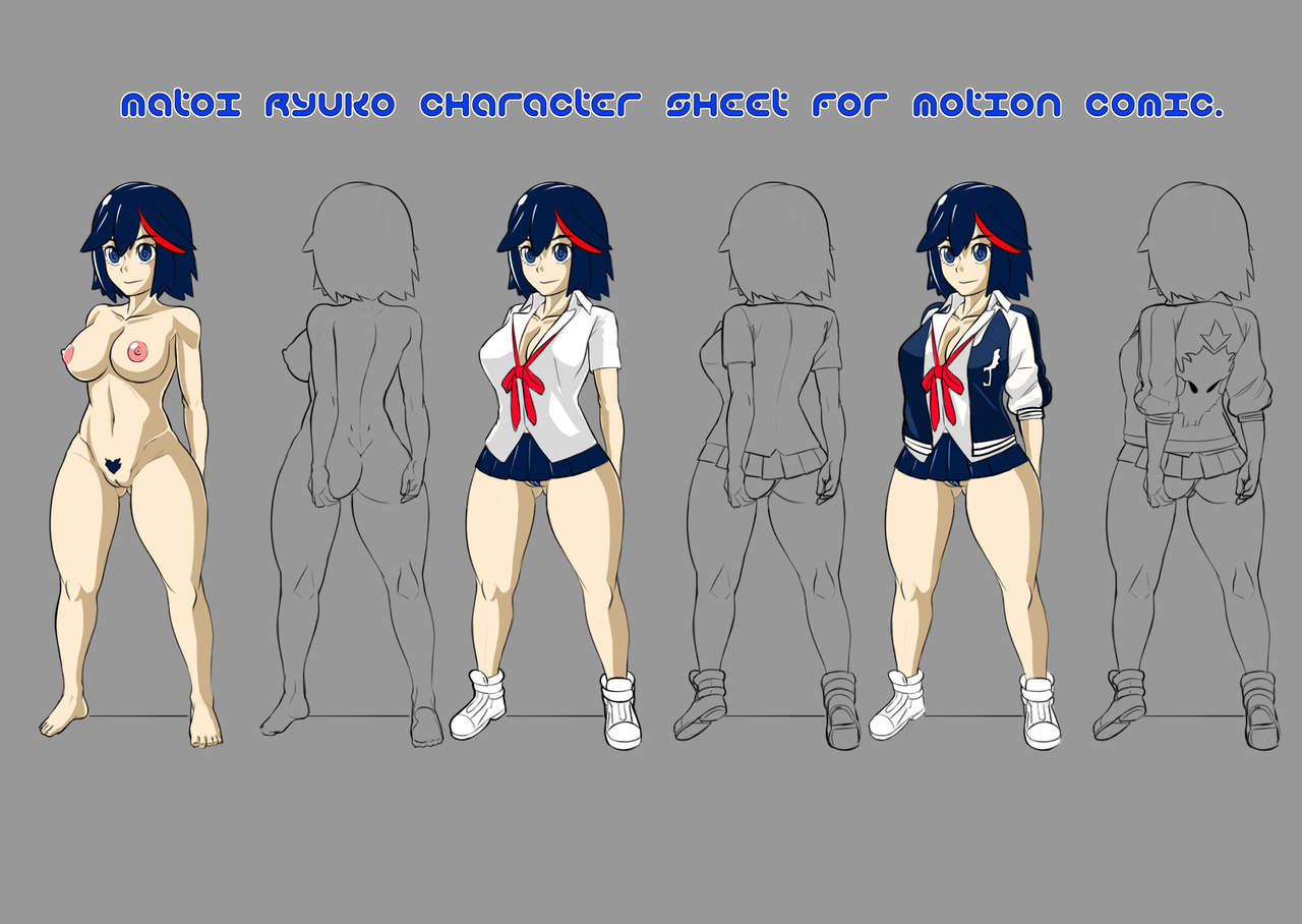 Kill la Kill Comic + roughs, alternatives etc. page 7 full