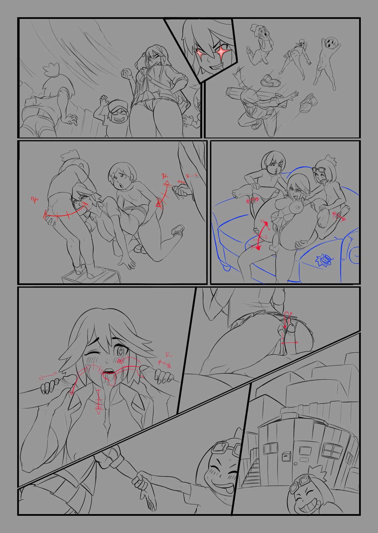 Kill la Kill Comic + roughs, alternatives etc. page 8 full