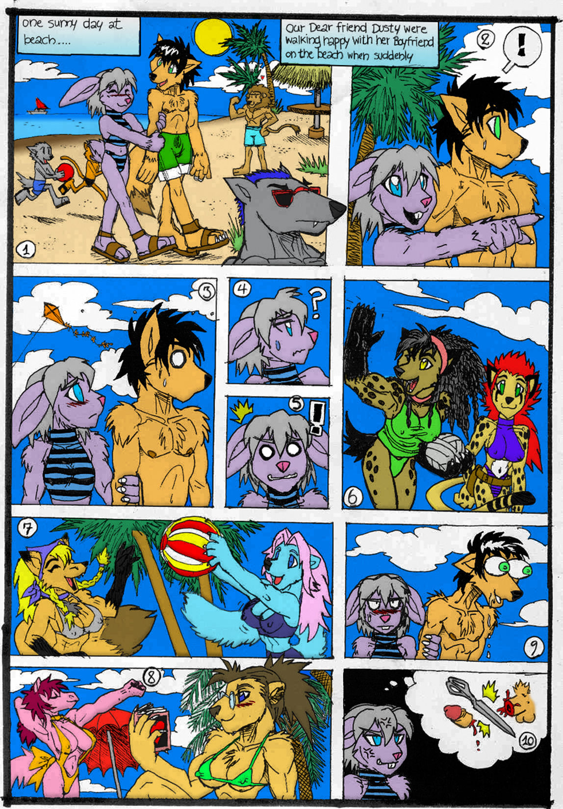 Lusty Beach Colored page 2 full
