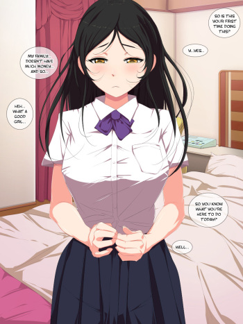 Kazoku Omoi no Kyonyuu Joshi Gakusei ga Chuunen Oyaji-tachi ni Okasareru Hanashi | Schoolgirl Sleeps with Gang of Fathers to Lift Her Own Family Out of Poverty cover