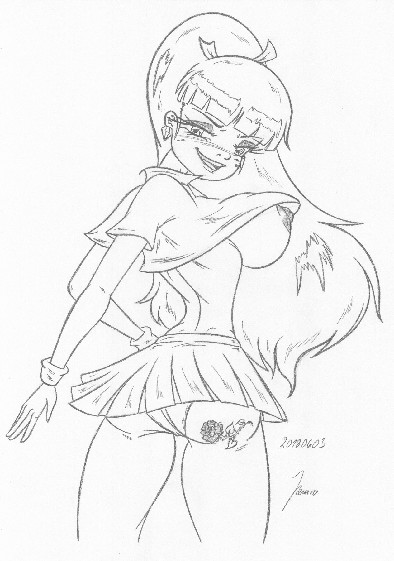 Pacifica, Wendy_Gravity Falls Sketches work_1 page 1 full