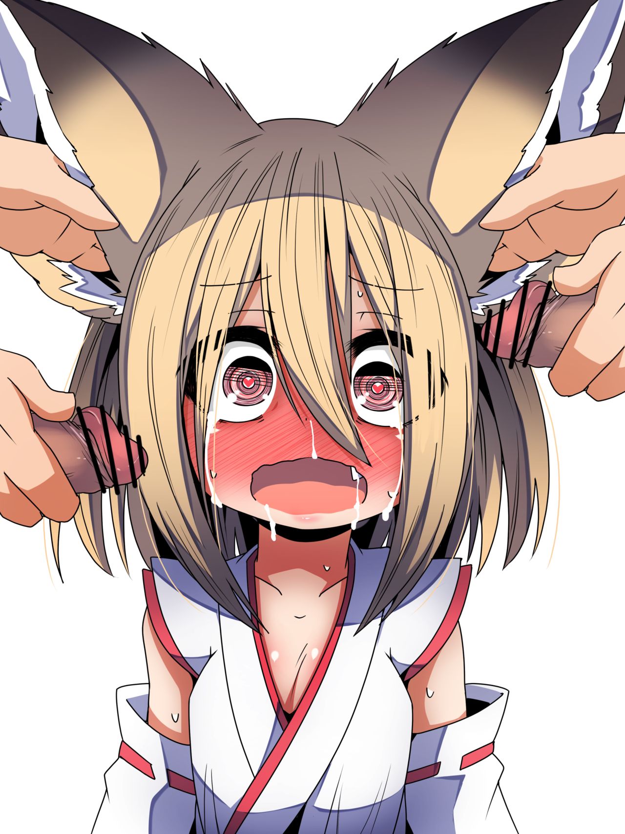 Mimi no Ana o Sakusaku Sarete Kimochiyoku Natte kita Kemomimi Miko Musume-chan page 7 full