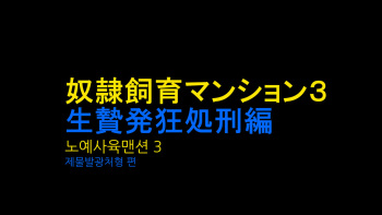 Dorei Shiiku Mansion 3 Ikenie Hakkyo Shokei-Hen | 노예사육 맨션 3 제물발광처형 편 cover