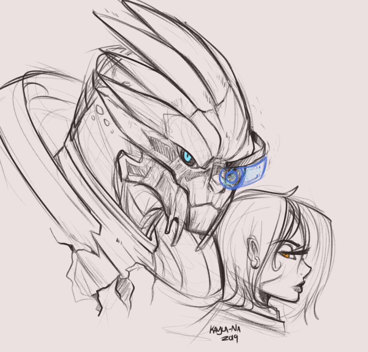 Shepard X Garrus page 1 full
