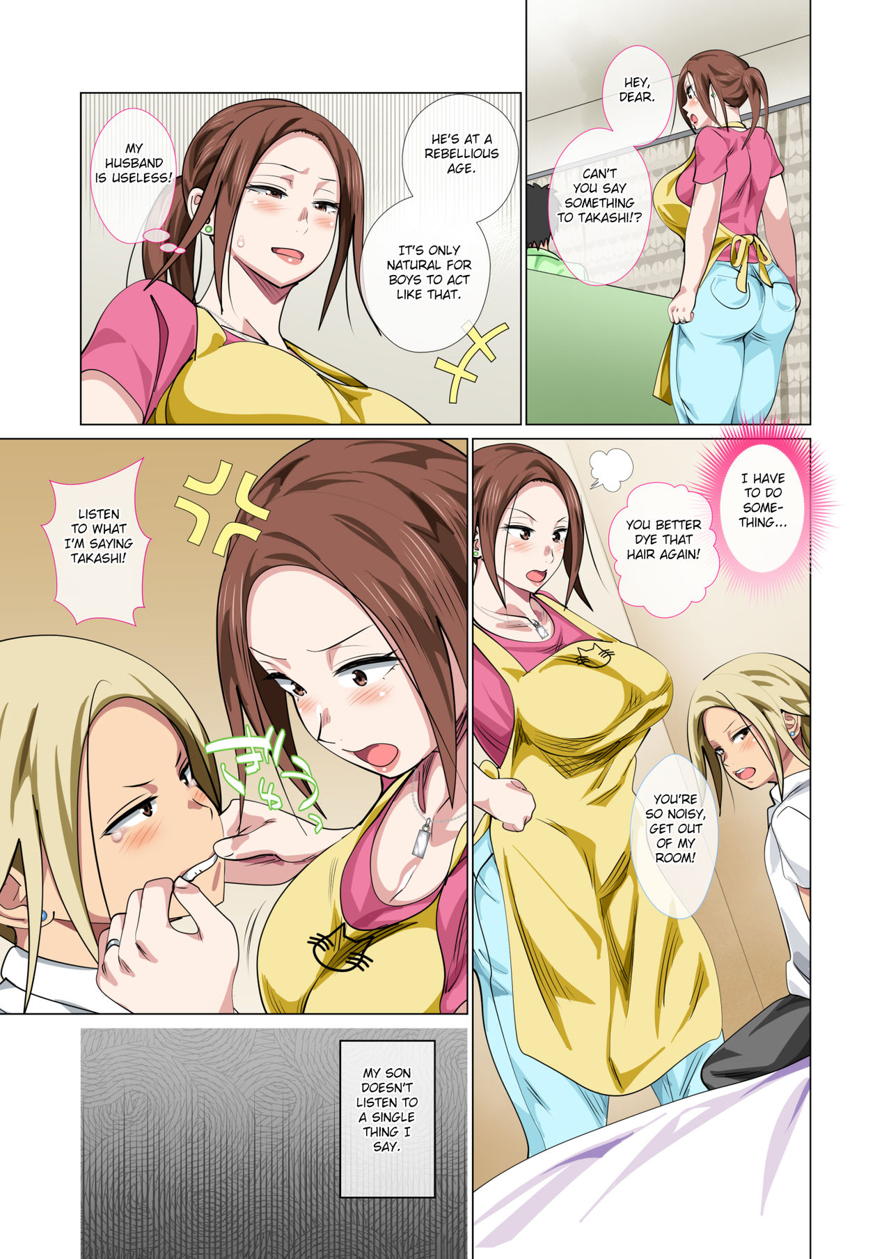Okorinbo Mama no Amayakashi Sex de Furyou Musuko ga Kousei Shita Hanashi page 5 full