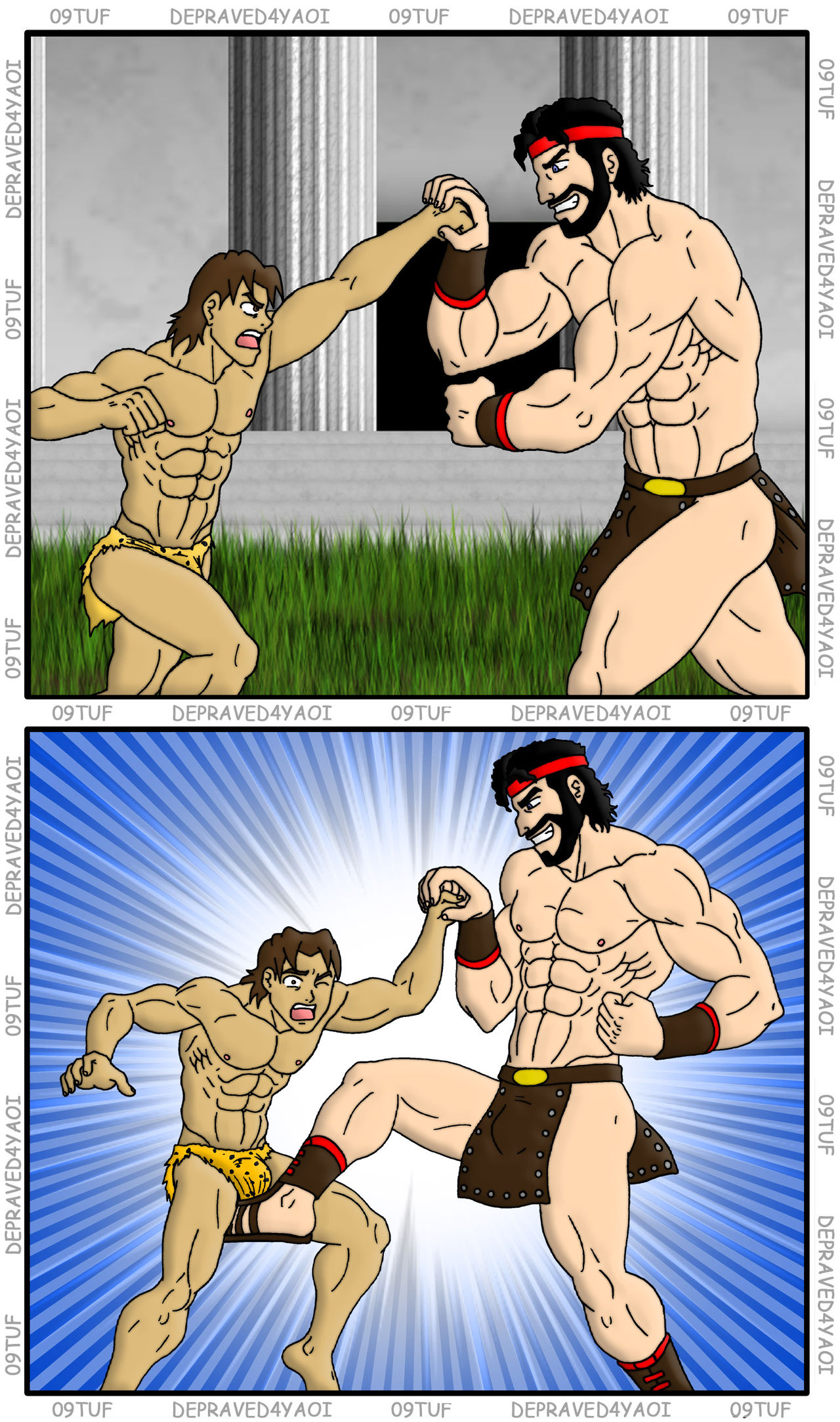 Hercules vs Korak Comic in process page 10 full