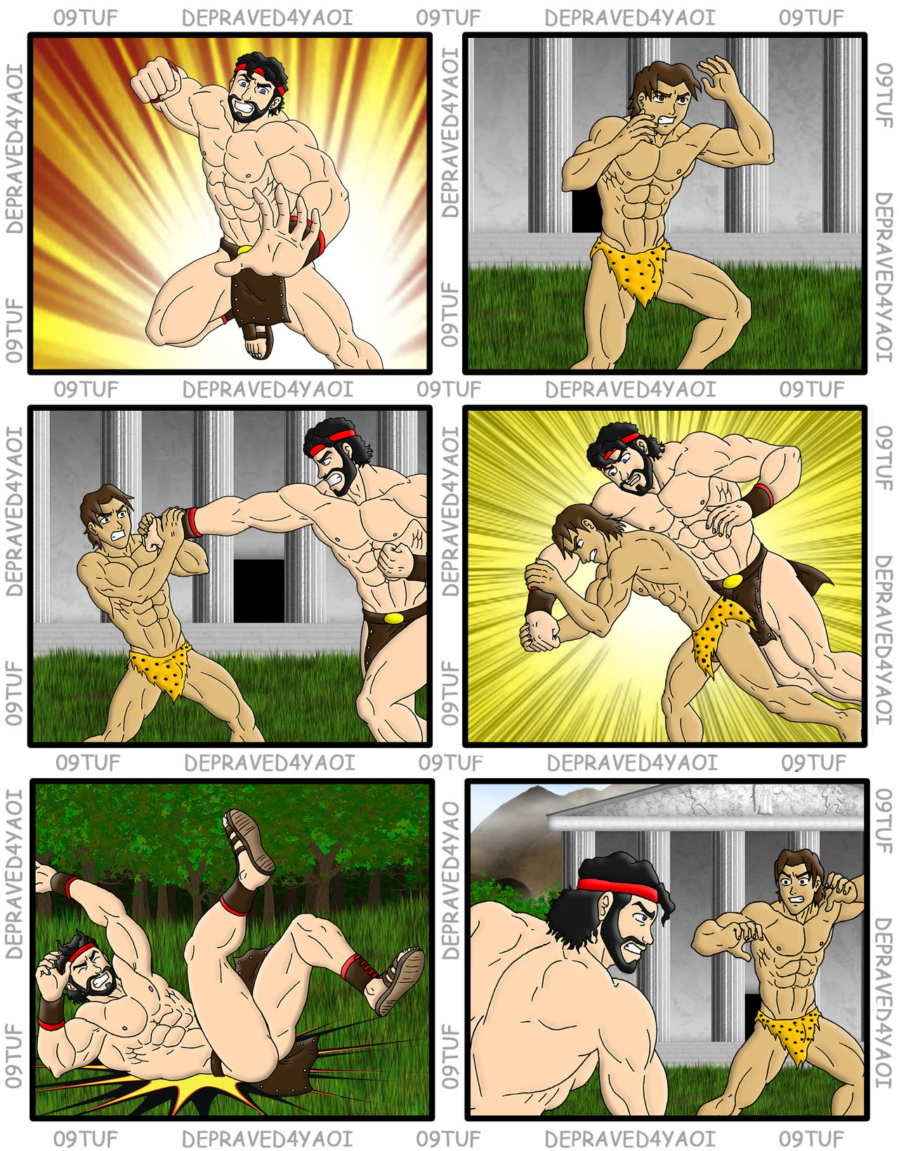 Hercules vs Korak Comic in process page 2 full