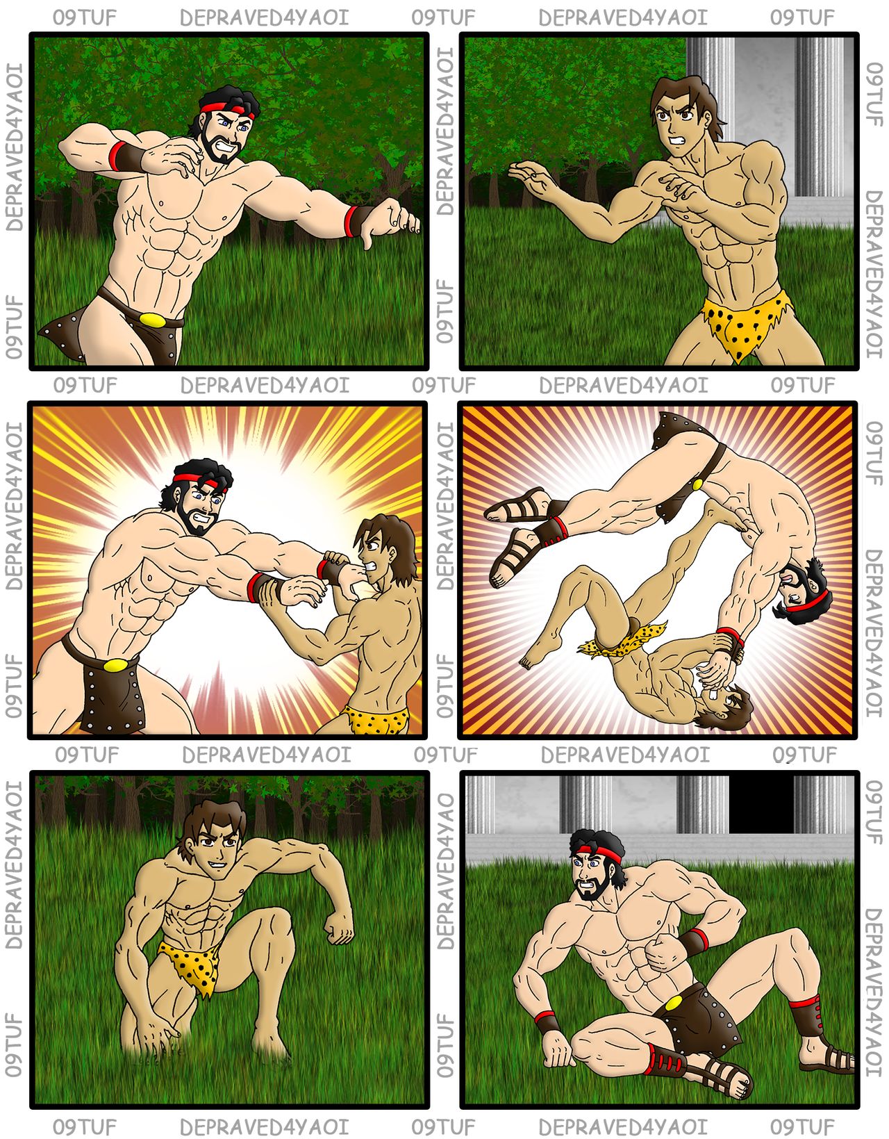 Hercules vs Korak Comic in process page 3 full
