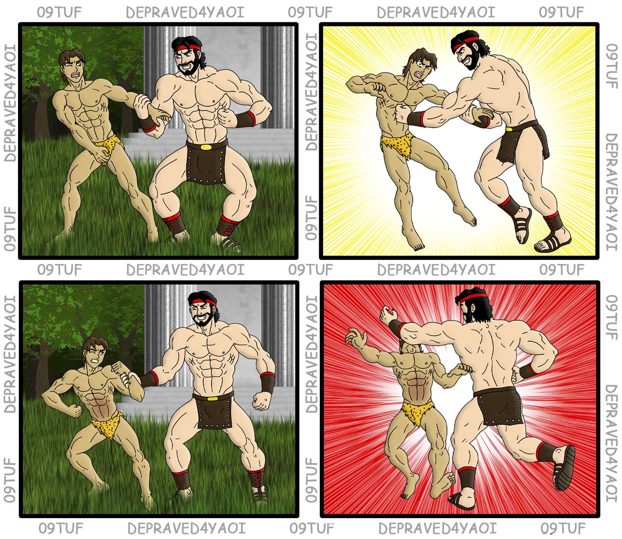 Hercules vs Korak Comic in process page 7 full