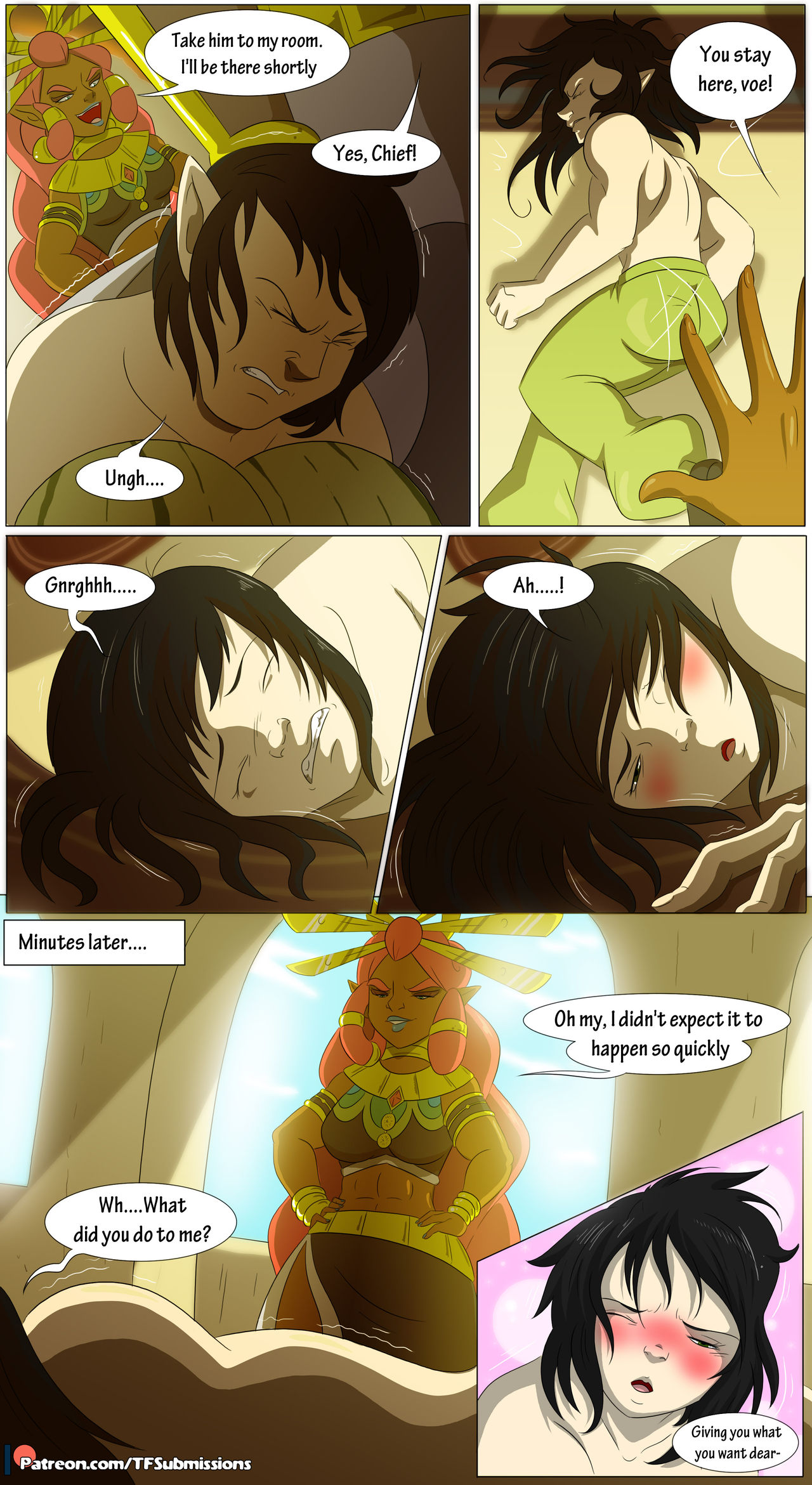 TFSubmissions -  Fitting in to the Crowd - LoZ BotW transformation gender/bender comic page 6 full