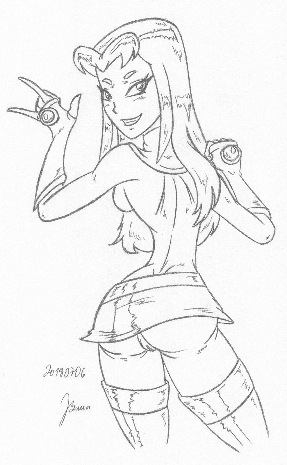 Blackfire_Teen Titans_Sketches work_1 page 1 full