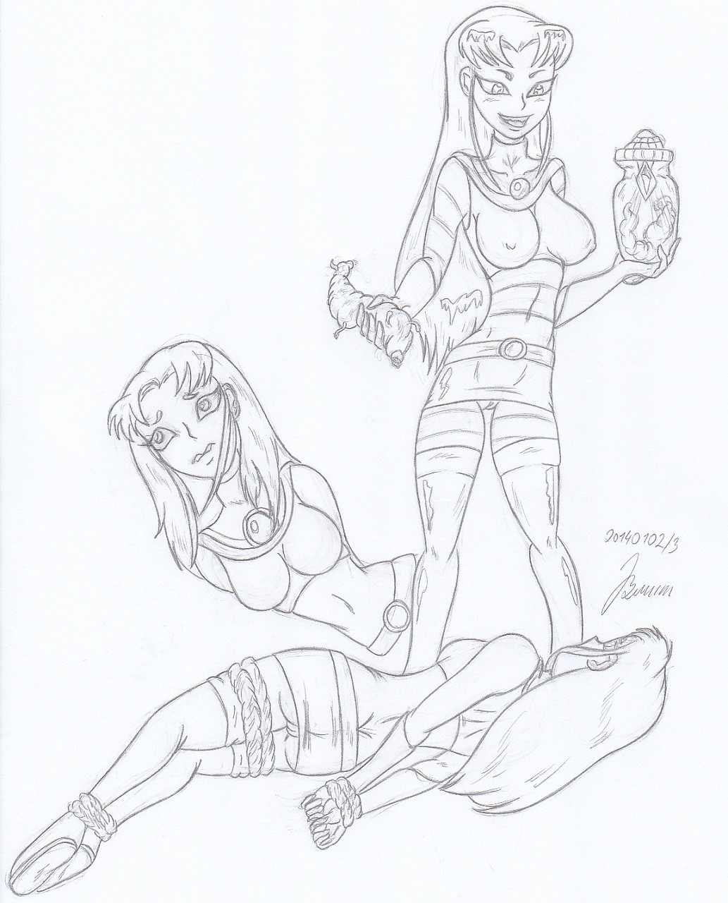 Blackfire_Teen Titans_Sketches work_1 page 4 full