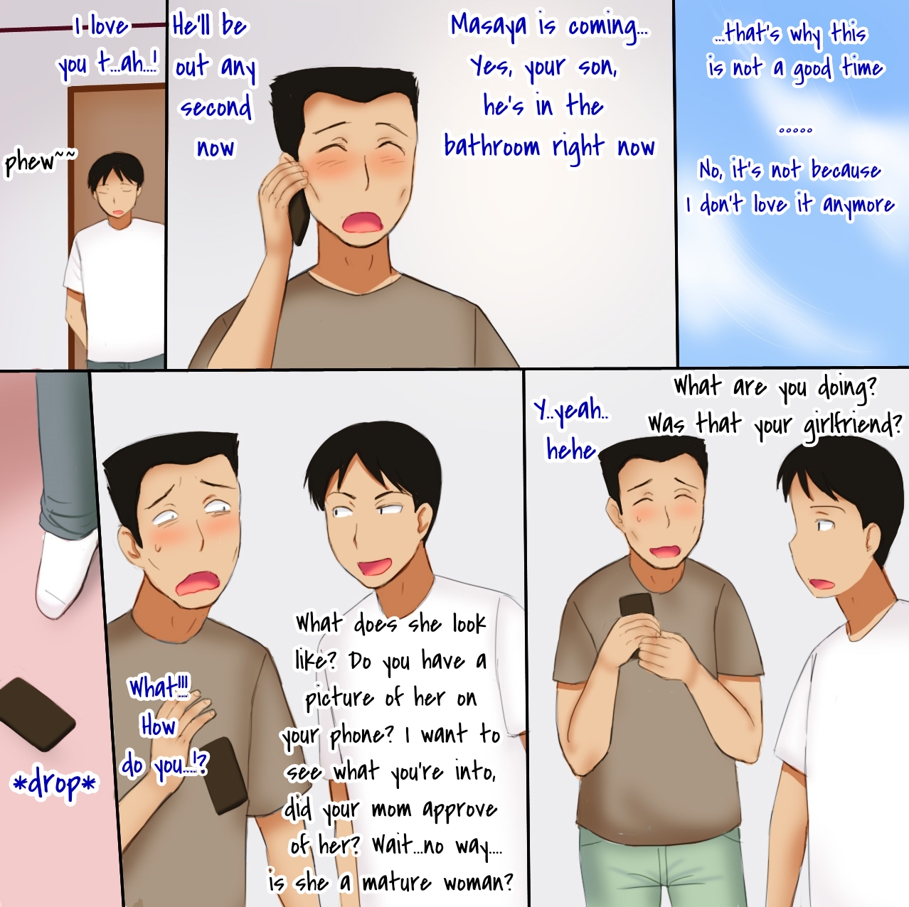Mask o Kabutta Musuko to... | Whith her son while he wears a mask... page 2 full