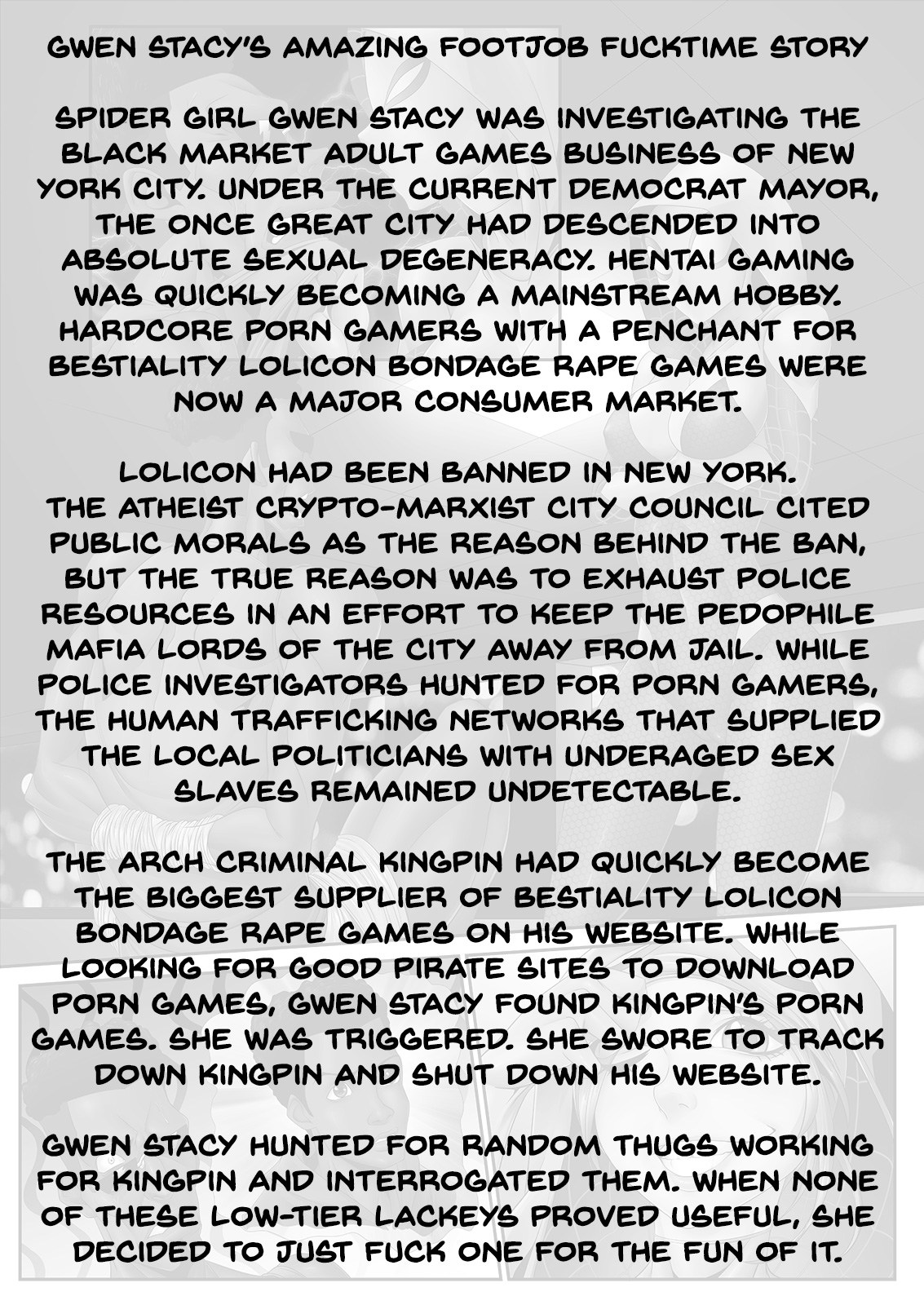 Gwen Stacy's Amazing Footjob Fucktime page 2 full