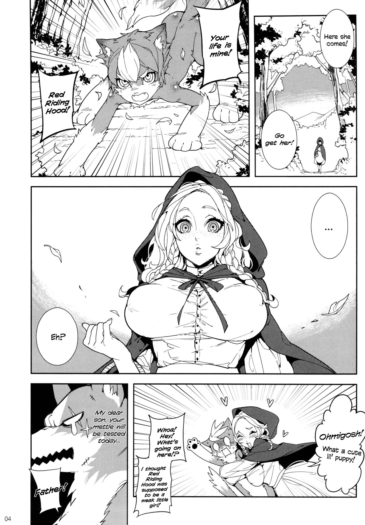 Dounen Hakai ~Ookina Akazukin &amp; Chiisaki Ookami~ - Big Red Riding Hood and the little wolf. page 5 full
