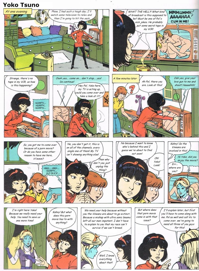 Yoko Tsuno. The Vineans' Virility issue broadcast page 1 full