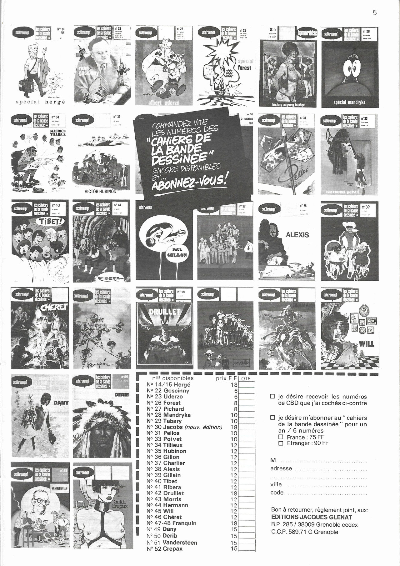 CREPAX - Les cahiers de la bande dessinée n°52 page 3 full