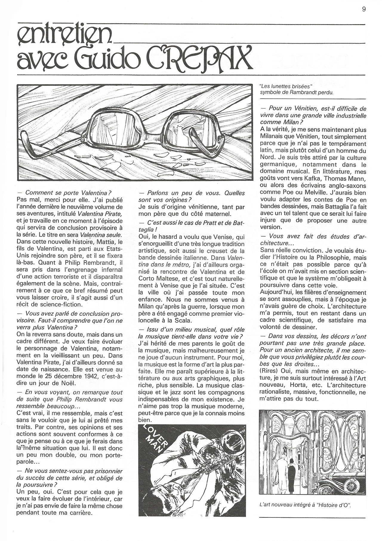 CREPAX - Les cahiers de la bande dessinée n°52 page 7 full