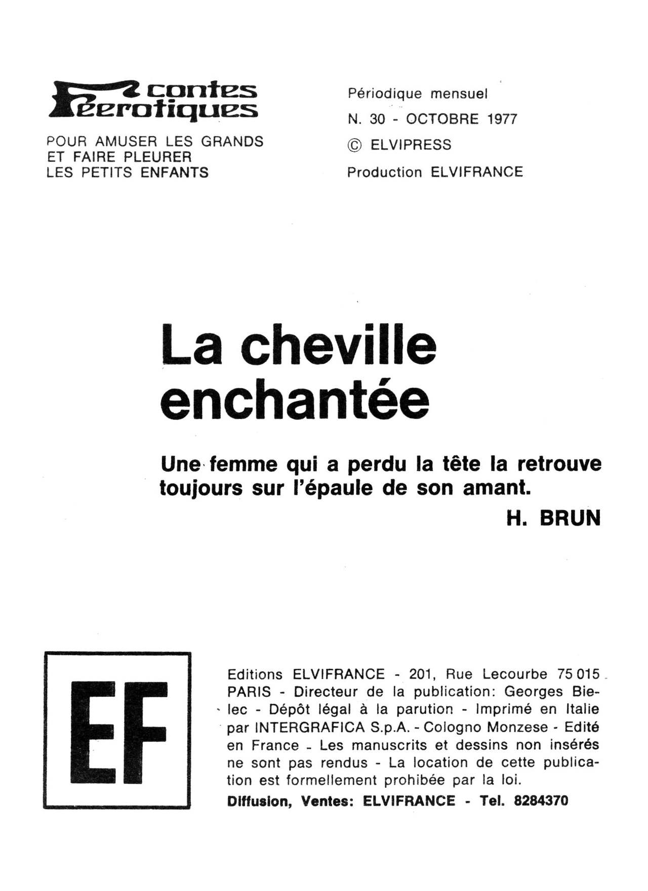 Elvifrance - Contes feerotiques - 030 - La cheville enchantée page 3 full