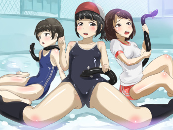 Biyaku Pool de Sukumizu ga Toketa Hinamusume Dairankou UNCEN cover