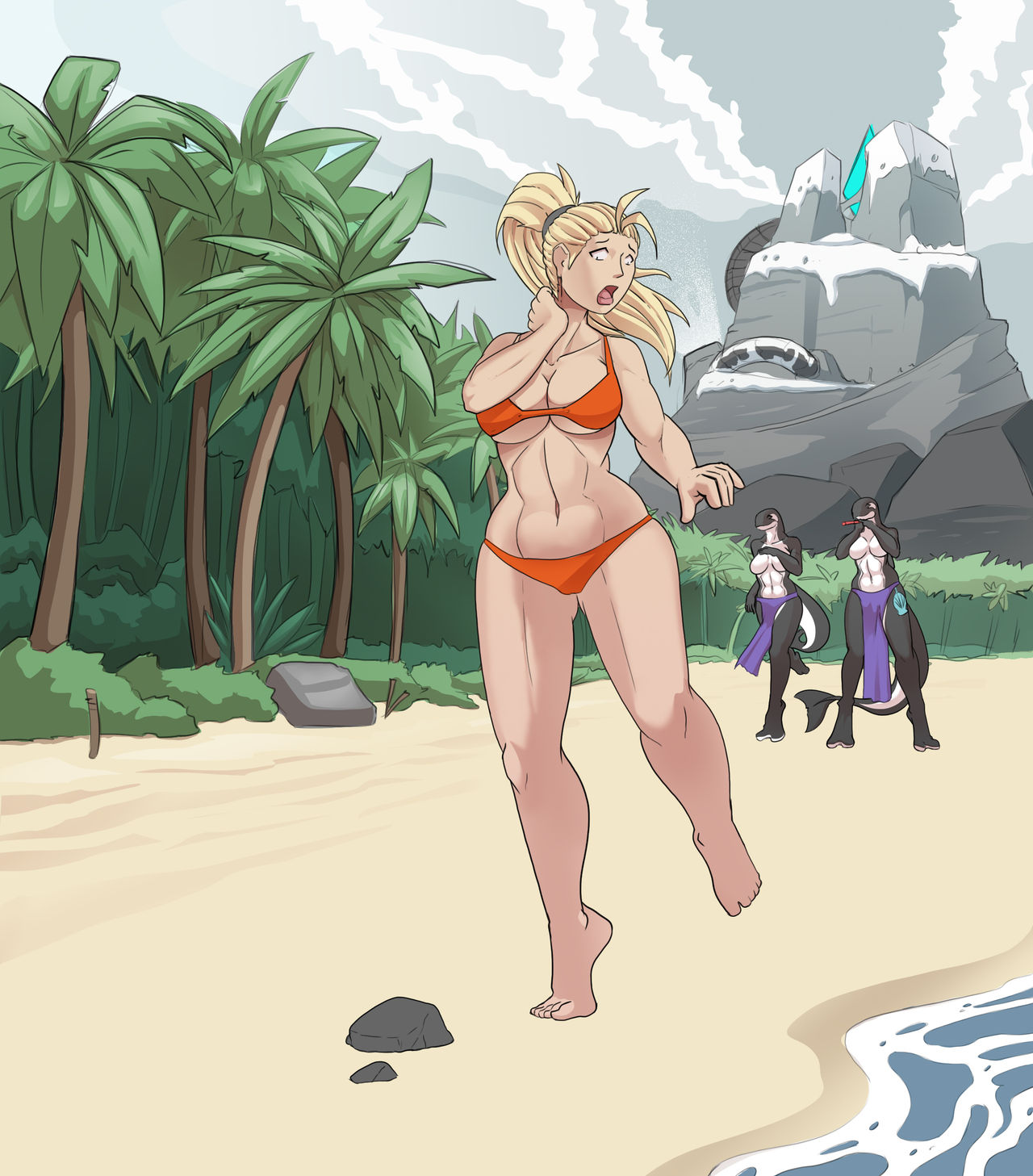 A lovely day on the beach page 1 full
