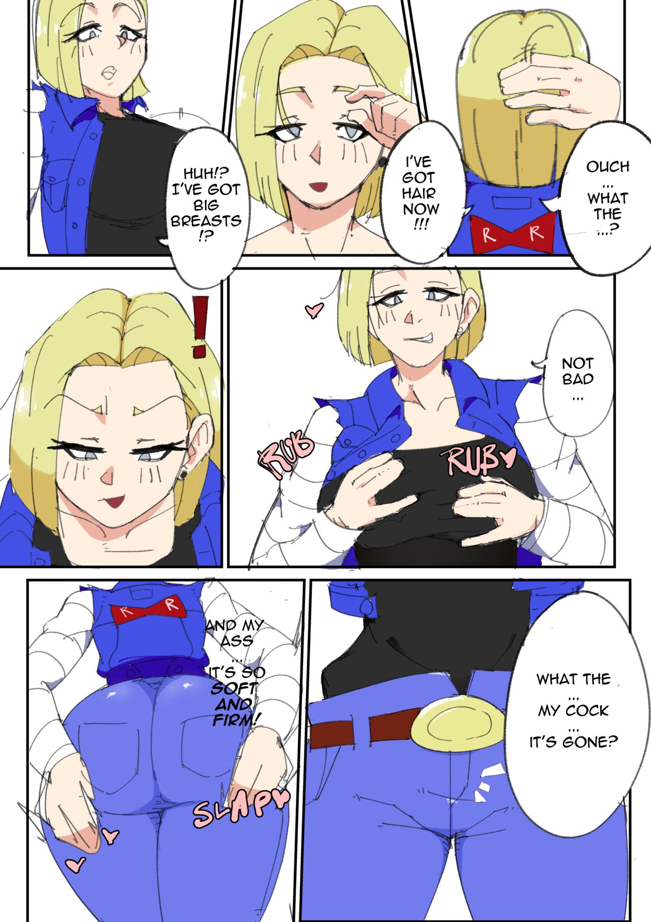 Android 18 &amp; Master Roshi accidentally get their bodies swapped! page 2 full