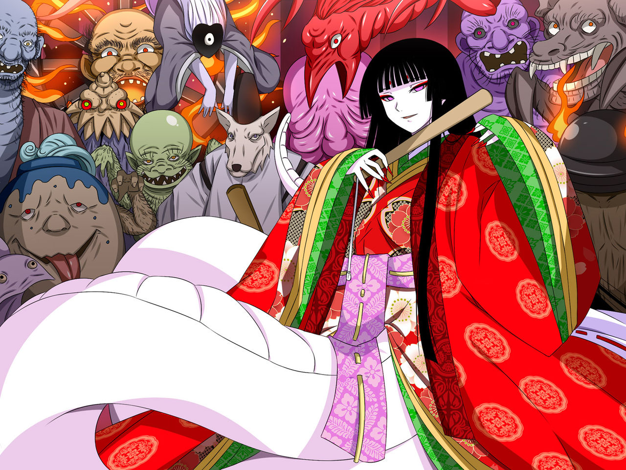 Super Hentai CG Shuu O-01 Youkai Hakuja Hime page 9 full