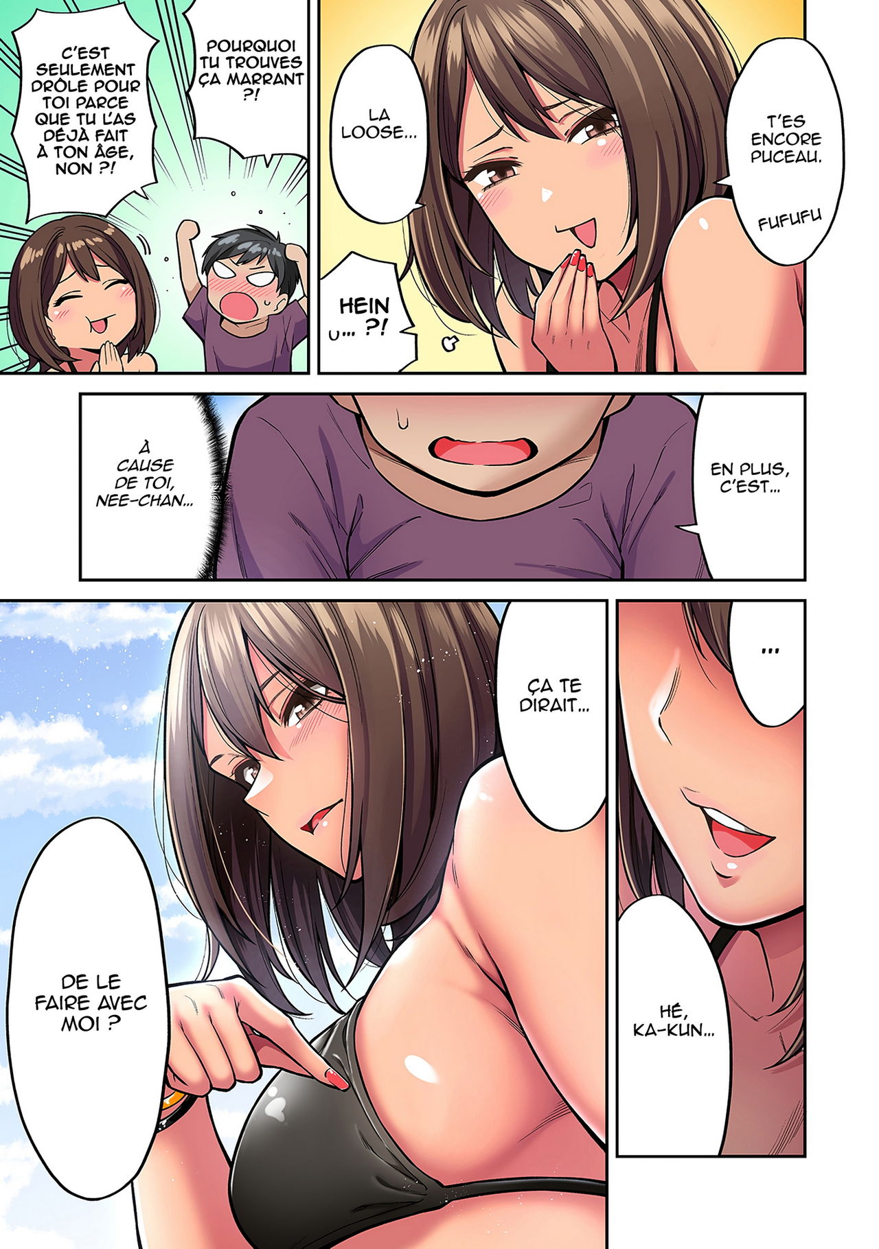 Akogare no Nee-chan ga Gal ni Natte Kaette Kita Natsuyasumi | Mes vacances d’été quand ma nee-chan est revenue en Gyaru Ch.1 page 8 full