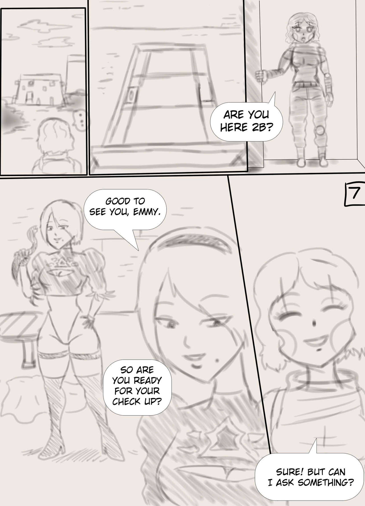 2b and Emmy Yuri Doujin page 9 full
