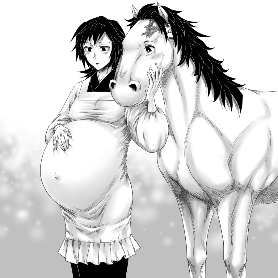 Horse Tanjiro x Mpreg Giyu page 4 full